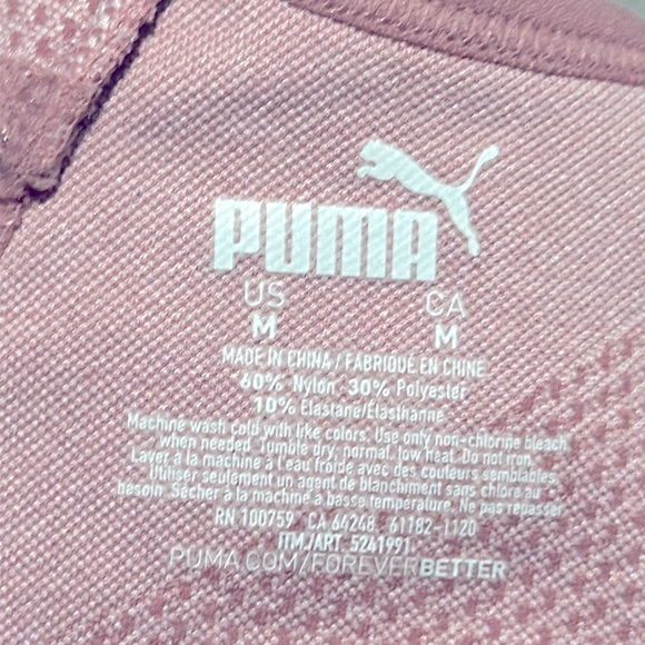 Puma Racerback Two-Tone Compression Sports Bra NWOT - Picture 3 of 3